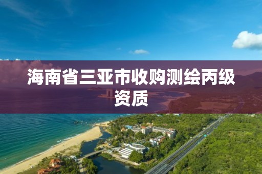 海南省三亞市收購測繪丙級資質