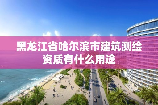 黑龍江省哈爾濱市建筑測繪資質有什么用途