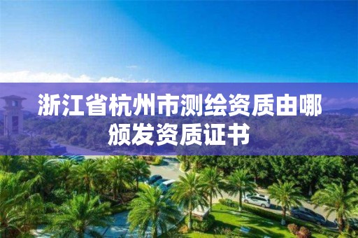 浙江省杭州市測繪資質由哪頒發資質證書