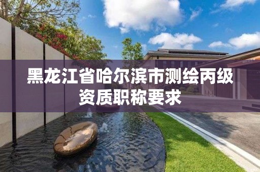 黑龍江省哈爾濱市測繪丙級資質職稱要求