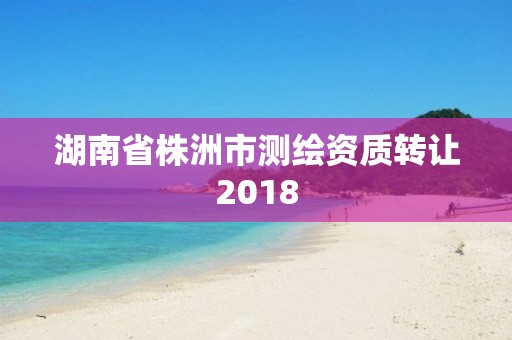 湖南省株洲市測繪資質轉讓2018