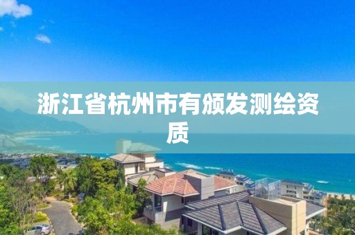 浙江省杭州市有頒發測繪資質