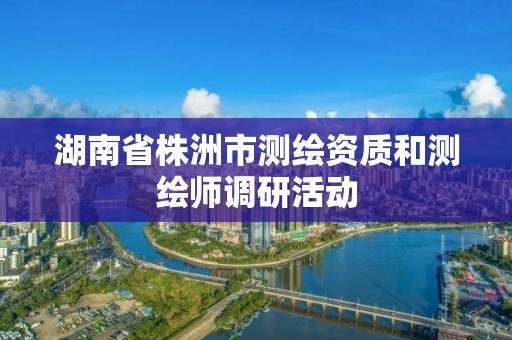 湖南省株洲市測繪資質和測繪師調研活動