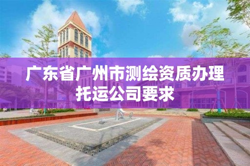 廣東省廣州市測繪資質辦理托運公司要求