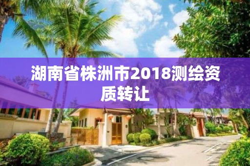 湖南省株洲市2018測繪資質轉讓