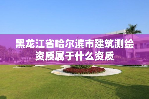 黑龍江省哈爾濱市建筑測繪資質屬于什么資質