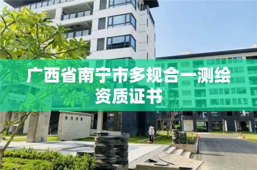 廣西省南寧市多規合一測繪資質證書