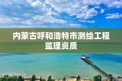 內蒙古呼和浩特市測繪工程監理資質