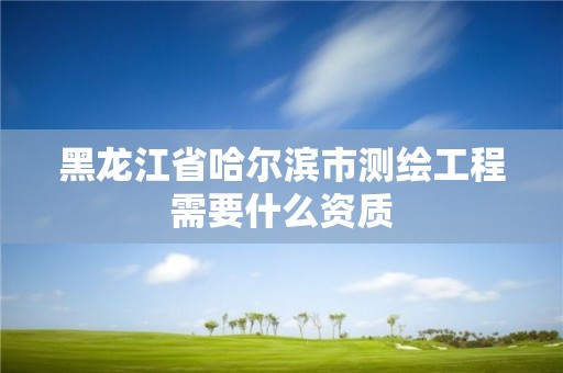 黑龍江省哈爾濱市測(cè)繪工程需要什么資質(zhì)