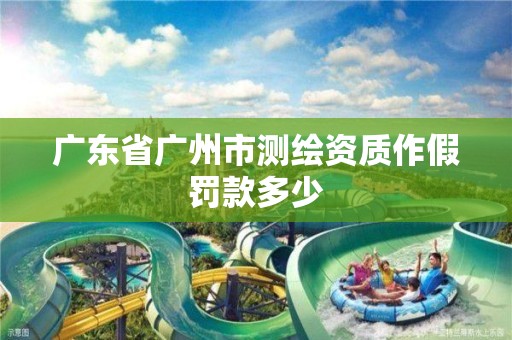 廣東省廣州市測繪資質作假罰款多少