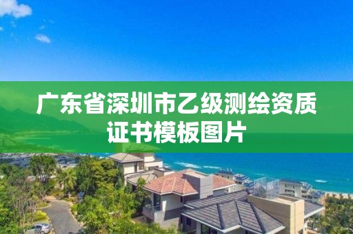 廣東省深圳市乙級測繪資質證書模板圖片