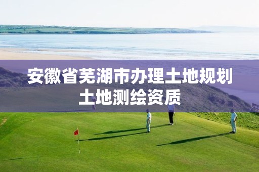 安徽省蕪湖市辦理土地規劃土地測繪資質