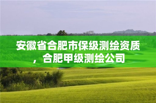 安徽省合肥市保級測繪資質，合肥甲級測繪公司