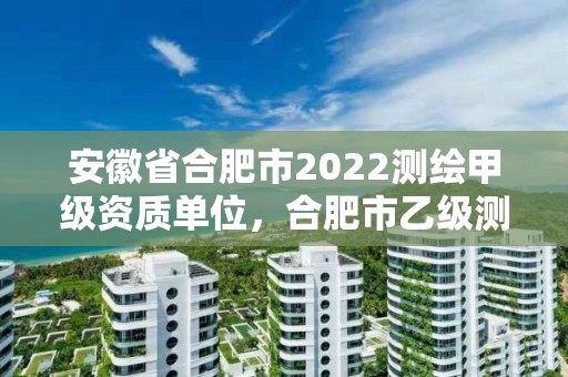 安徽省合肥市2022測繪甲級資質單位，合肥市乙級測繪公司