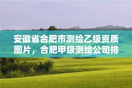 安徽省合肥市測繪乙級資質圖片，合肥甲級測繪公司排行