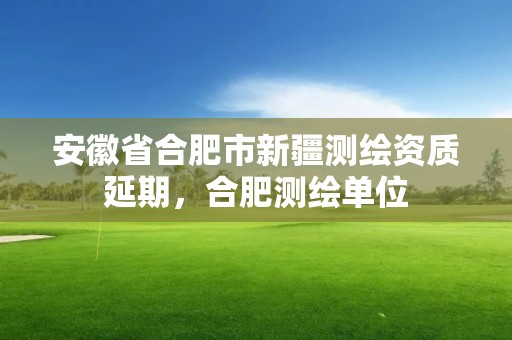 安徽省合肥市新疆測繪資質延期，合肥測繪單位