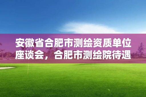 安徽省合肥市測繪資質單位座談會，合肥市測繪院待遇怎么樣