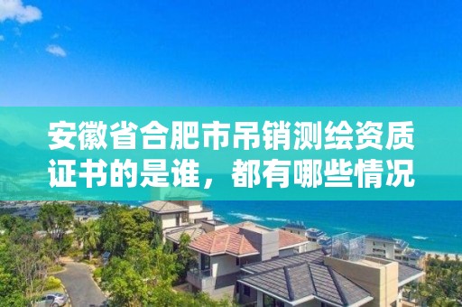 安徽省合肥市吊銷測繪資質證書的是誰，都有哪些情況欲與辦理注銷和吊銷測繪資質