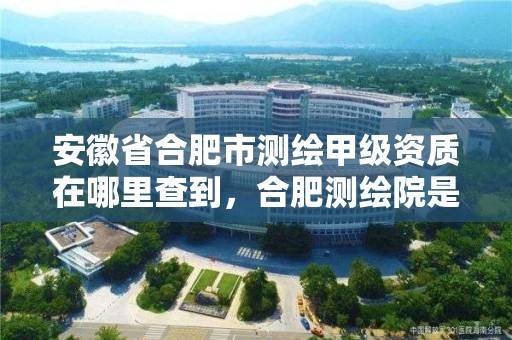 安徽省合肥市測繪甲級資質在哪里查到，合肥測繪院是什么單位