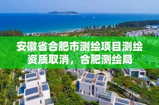 安徽省合肥市測繪項目測繪資質(zhì)取消，合肥測繪局