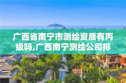 廣西省南寧市測繪資質(zhì)有丙級嗎,廣西南寧測繪公司排名