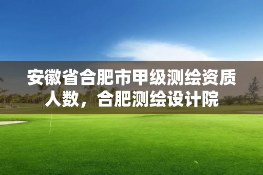 安徽省合肥市甲級測繪資質人數，合肥測繪設計院