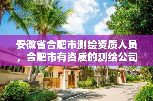 安徽省合肥市測繪資質人員，合肥市有資質的測繪公司