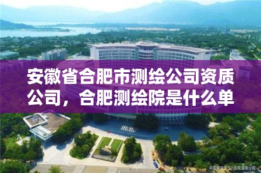 安徽省合肥市測繪公司資質公司，合肥測繪院是什么單位