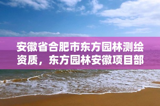 安徽省合肥市東方園林測繪資質，東方園林安徽項目部