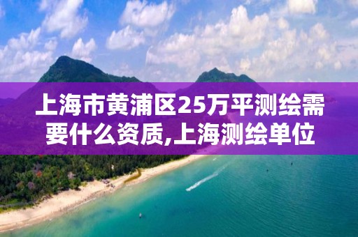 上海市黃浦區25萬平測繪需要什么資質,上海測繪單位。