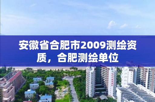 安徽省合肥市2009測繪資質，合肥測繪單位