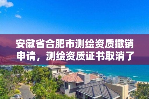 安徽省合肥市測繪資質撤銷申請，測繪資質證書取消了嗎