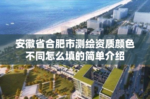 安徽省合肥市測繪資質顏色不同怎么填的簡單介紹