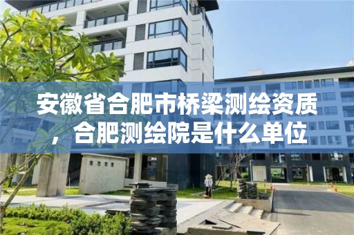 安徽省合肥市橋梁測繪資質，合肥測繪院是什么單位