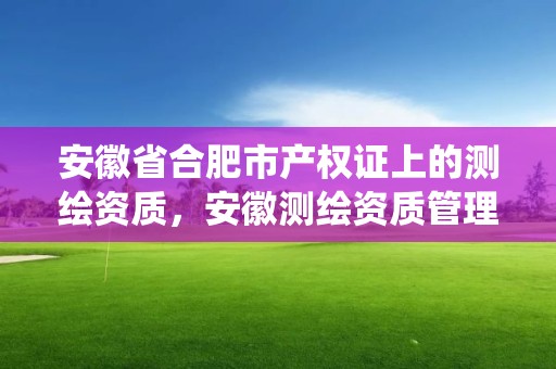 安徽省合肥市產權證上的測繪資質，安徽測繪資質管理系統