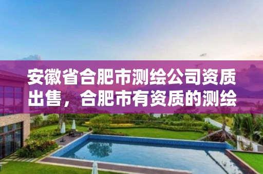 安徽省合肥市測繪公司資質(zhì)出售，合肥市有資質(zhì)的測繪公司