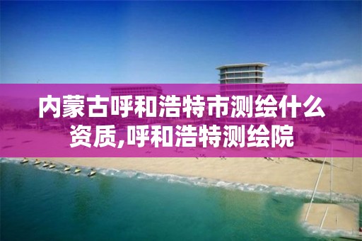 內蒙古呼和浩特市測繪什么資質,呼和浩特測繪院