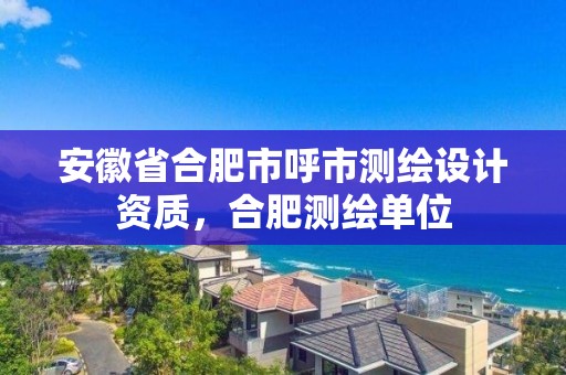 安徽省合肥市呼市測繪設計資質，合肥測繪單位