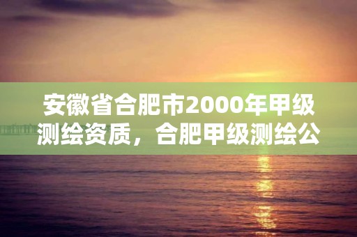 安徽省合肥市2000年甲級(jí)測(cè)繪資質(zhì)，合肥甲級(jí)測(cè)繪公司