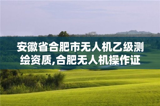 安徽省合肥市無人機乙級測繪資質,合肥無人機操作證培訓班。