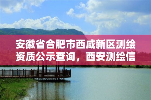 安徽省合肥市西咸新區測繪資質公示查詢，西安測繪信息總站