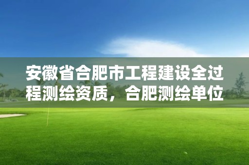 安徽省合肥市工程建設(shè)全過程測繪資質(zhì)，合肥測繪單位