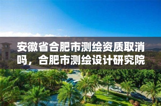 安徽省合肥市測繪資質取消嗎，合肥市測繪設計研究院是國企嗎