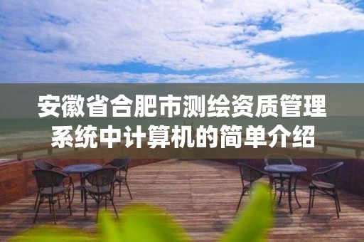 安徽省合肥市測繪資質管理系統中計算機的簡單介紹