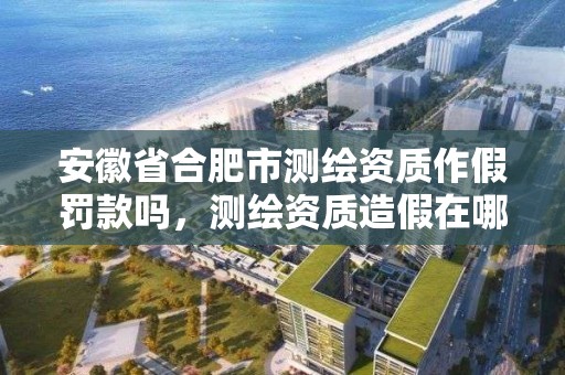 安徽省合肥市測繪資質作假罰款嗎，測繪資質造假在哪里舉報