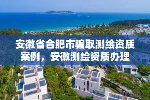 安徽省合肥市騙取測繪資質(zhì)案例，安徽測繪資質(zhì)辦理