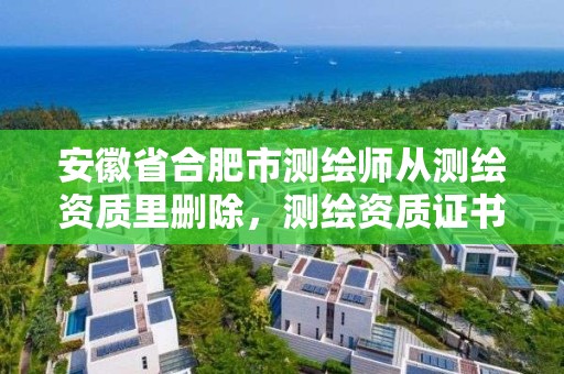 安徽省合肥市測繪師從測繪資質里刪除，測繪資質證書的式樣