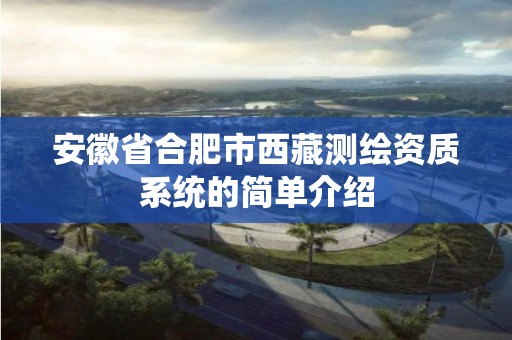 安徽省合肥市西藏測繪資質系統的簡單介紹