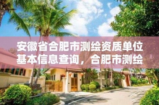 安徽省合肥市測繪資質單位基本信息查詢，合肥市測繪設計院