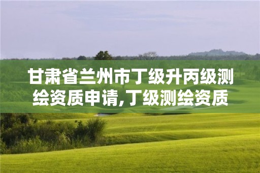 甘肅省蘭州市丁級升丙級測繪資質申請,丁級測繪資質業務范圍。